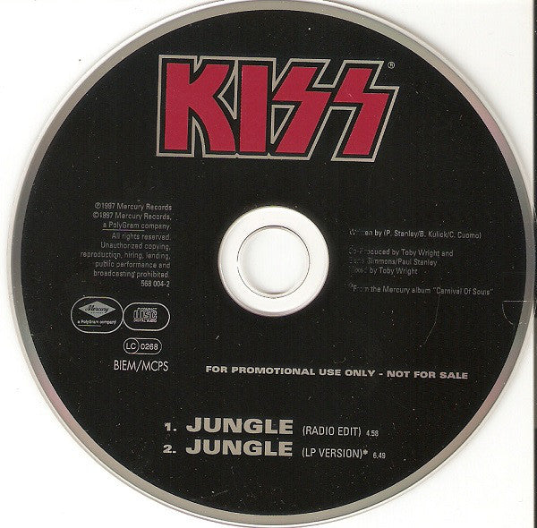 Kiss - Jungle (CD, Single, Promo) - USED