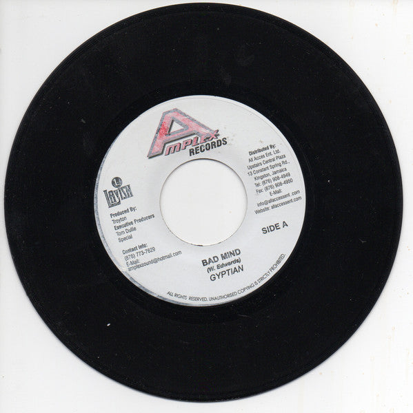 Gyptian - Bad Mind (7") - USED