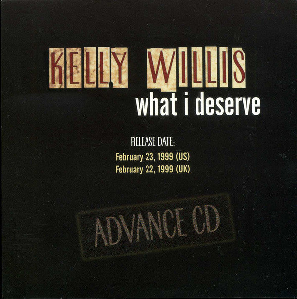 Kelly Willis - What I Deserve (CD, Album, Promo) - NEW