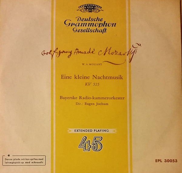 Wolfgang Amadeus Mozart - Eine Kleine Nachtmusik KV 525 (7", EP, Mono) - USED