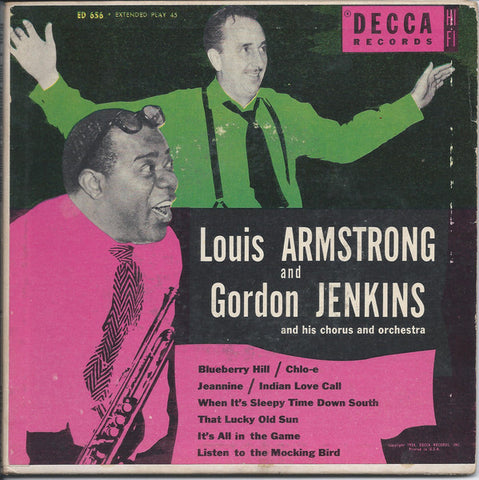 Louis Armstrong And Gordon Jenkins and his Orchestra and Chorus - Louis Armstrong And Gordon Jenkins (2x7", Album, EP, Mono, Gat) - USED