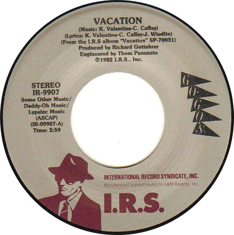 Go-Go's - Vacation (7", Single, Styrene, Ter) - USED