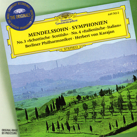 Mendelssohn* - Berliner Philharmoniker, Herbert von Karajan - Symphonien No. 3 »Scottische · Scottish« · No. 4 »Italienische · Italian« (CD, Comp, RM) - NEW