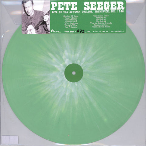 Pete Seeger - Live At The Bowdoin College, Brunswick, Me. 1960 (LP, Ltd, Unofficial, Gre) - USED