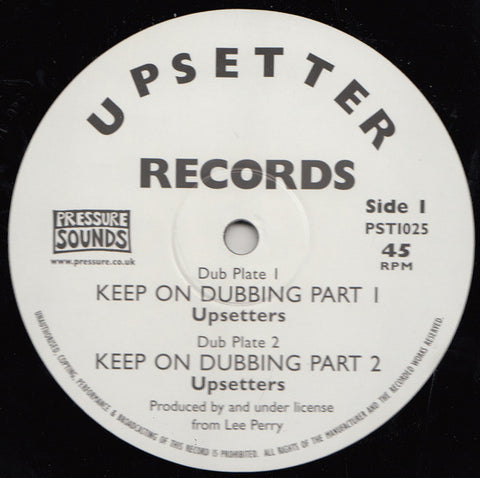 The Upsetters - Keep On Dubbing Part 1 / Keep On Dubbing Part 2 / Highway Riding Dub / Dub Thief Part 2 (10") - NEW