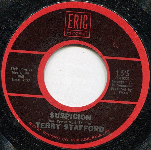 Terry Stafford - Suspicion  (7", Single) - USED