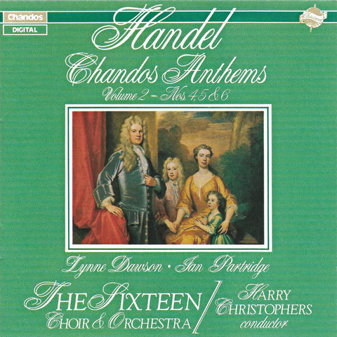 Handel*, Lynne Dawson, Ian Partridge, The Sixteen Choir & Orchestra*, Harry Christophers - Chandos Anthems Volume 2 - Nos. 4, 5 & 6 (CD) - USED