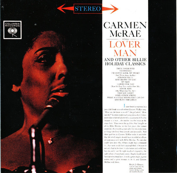 Carmen McRae - Sings Lover Man And Other Billie Holiday Classics (CD, Album, RE, RM) - NEW