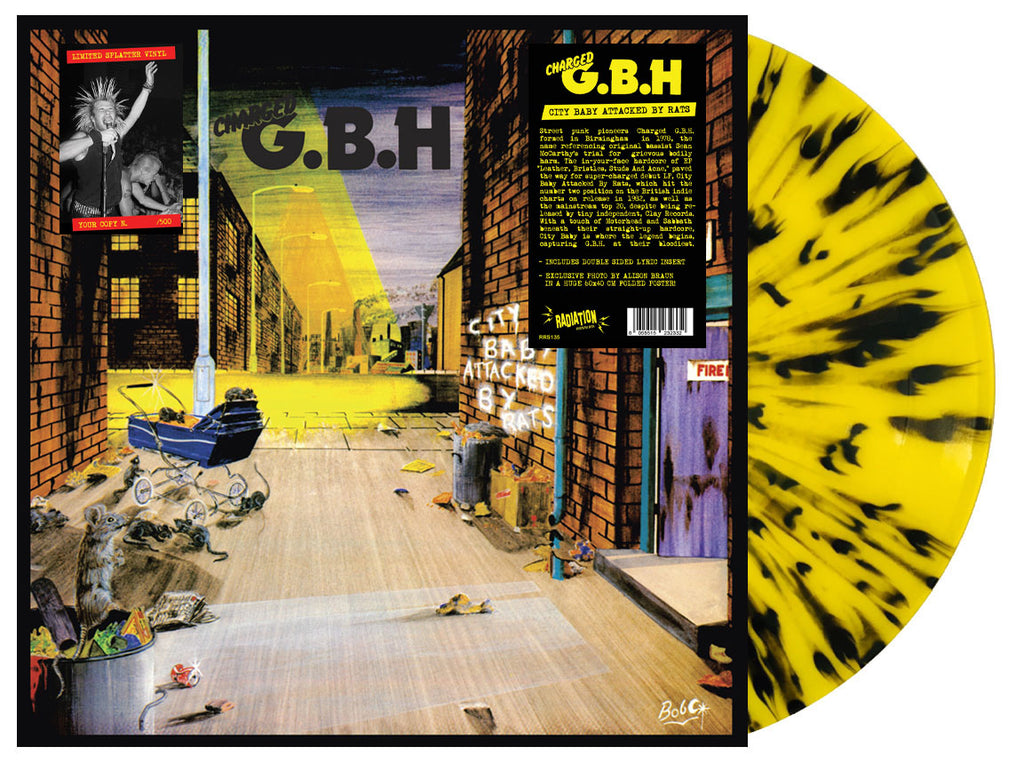 G.B.H. - CITY BABY ATTACKED BY RATS (LP, album, SPLATTER, RE) - NEW