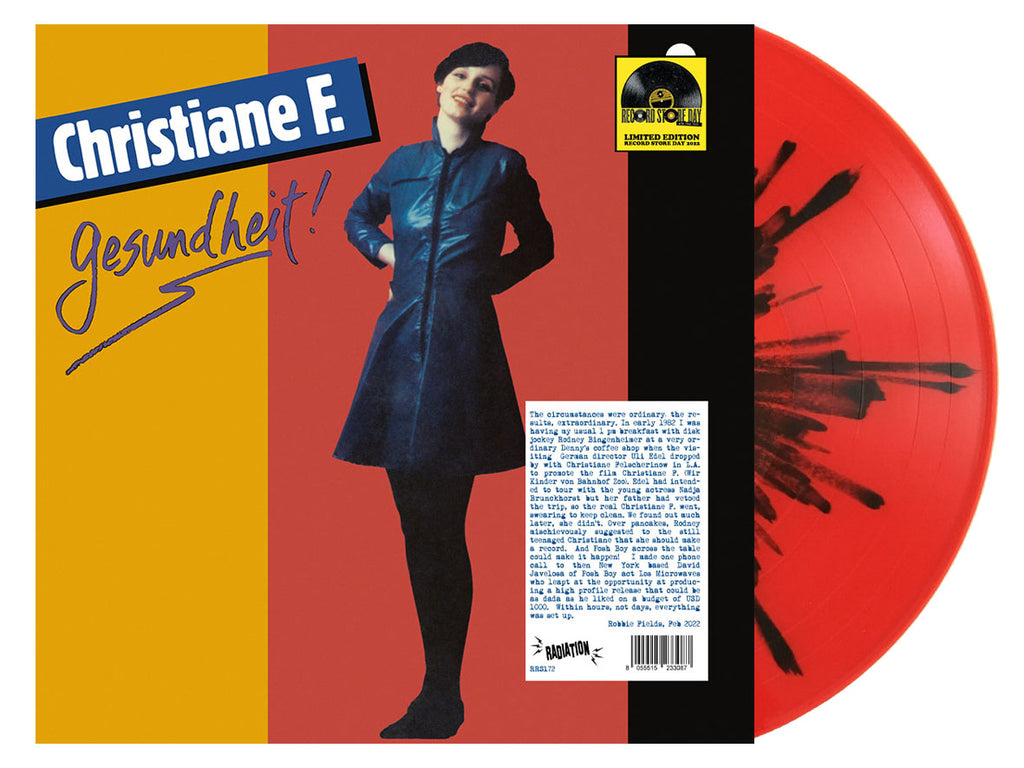 CHRISTIANE F - GESUNDHEIT! (LP, ALBUM, SPLATTER RED/BLACK, LTD, RSD2022, RE) - NEW