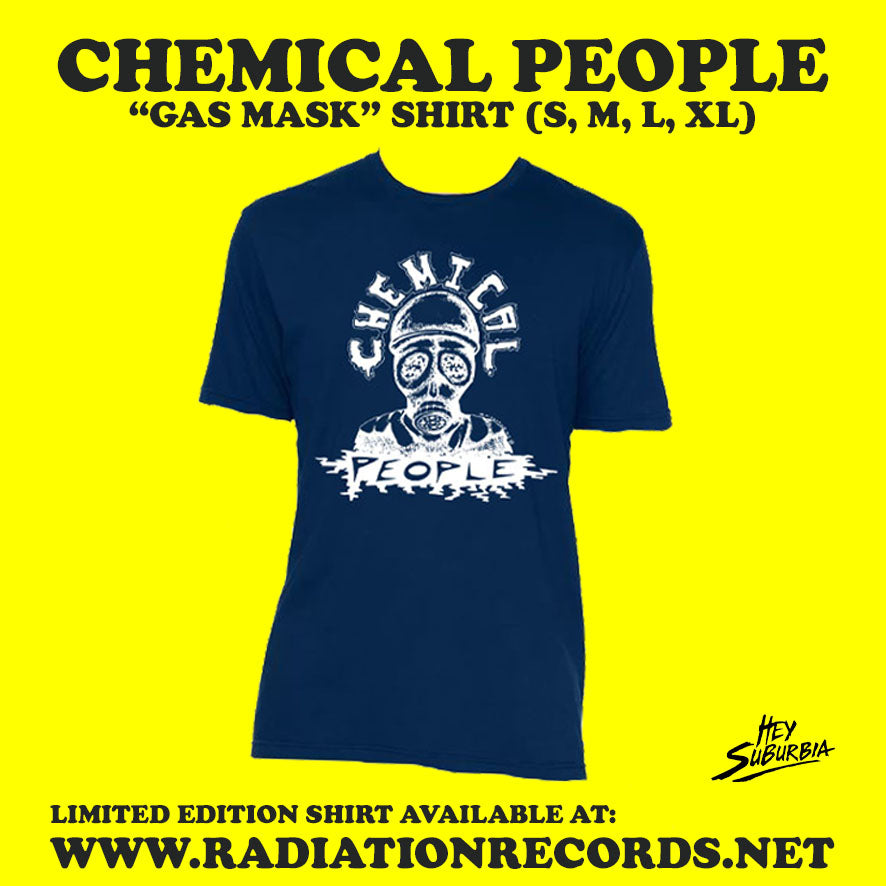 CHEMICAL PEOPLE - GAS MASK LOGO T-SHIRT blue navy *** S, M, L, XL AVAILABLE *** - NEW