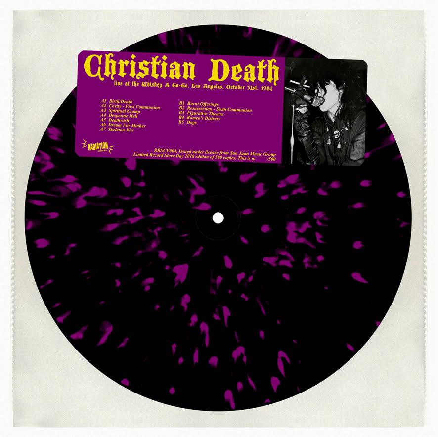 CHRISTIAN DEATH - Live At The Whisky a Go Go, LA, October 31st, 1981 (LP, splatter, lim 500, numbered)